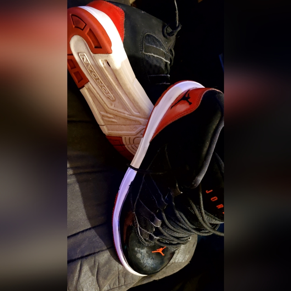 Jordan Red & Black Sneaker Size 2.5Y